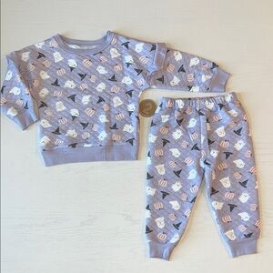 Lila & Jack Toddler Girl Halloween Sweatshirt Joggers Set 4T
